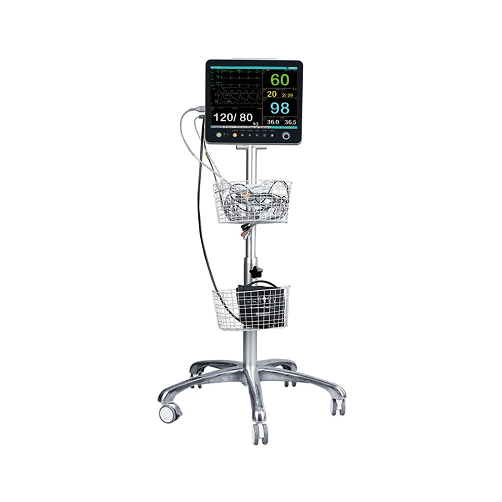 1.14.87 15 Inch Best Price Portable Patient Monitor Black Hospital ICU Monitor Multipara Patient Monitoring System enlarge
