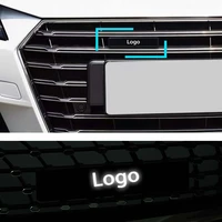 1pc car front grille light accessories led logo projector welcome lamp for different car logo style