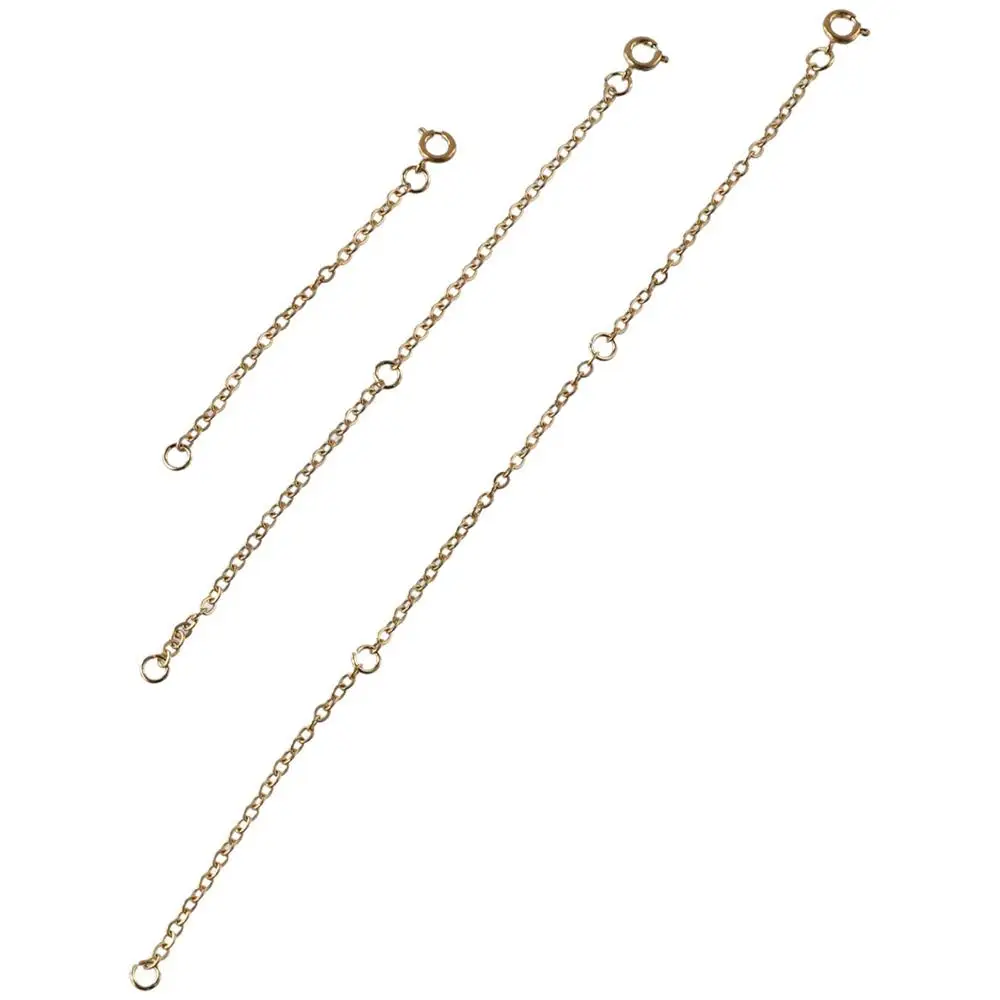 

Золотые удлинители для ожерелья, 3 шт., 1/2/3 дюйма, удлинители для цепочек из нержавеющей стали с золотым покрытием, удлинители для цепочек, ювелирные удлинители, цепочка