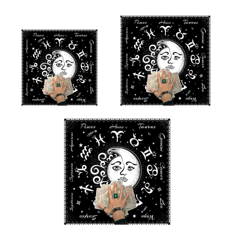 

50x50/60x60/75x75cm Tarot Tablecloth Mat Divinations Board Game Oracles Card Pad