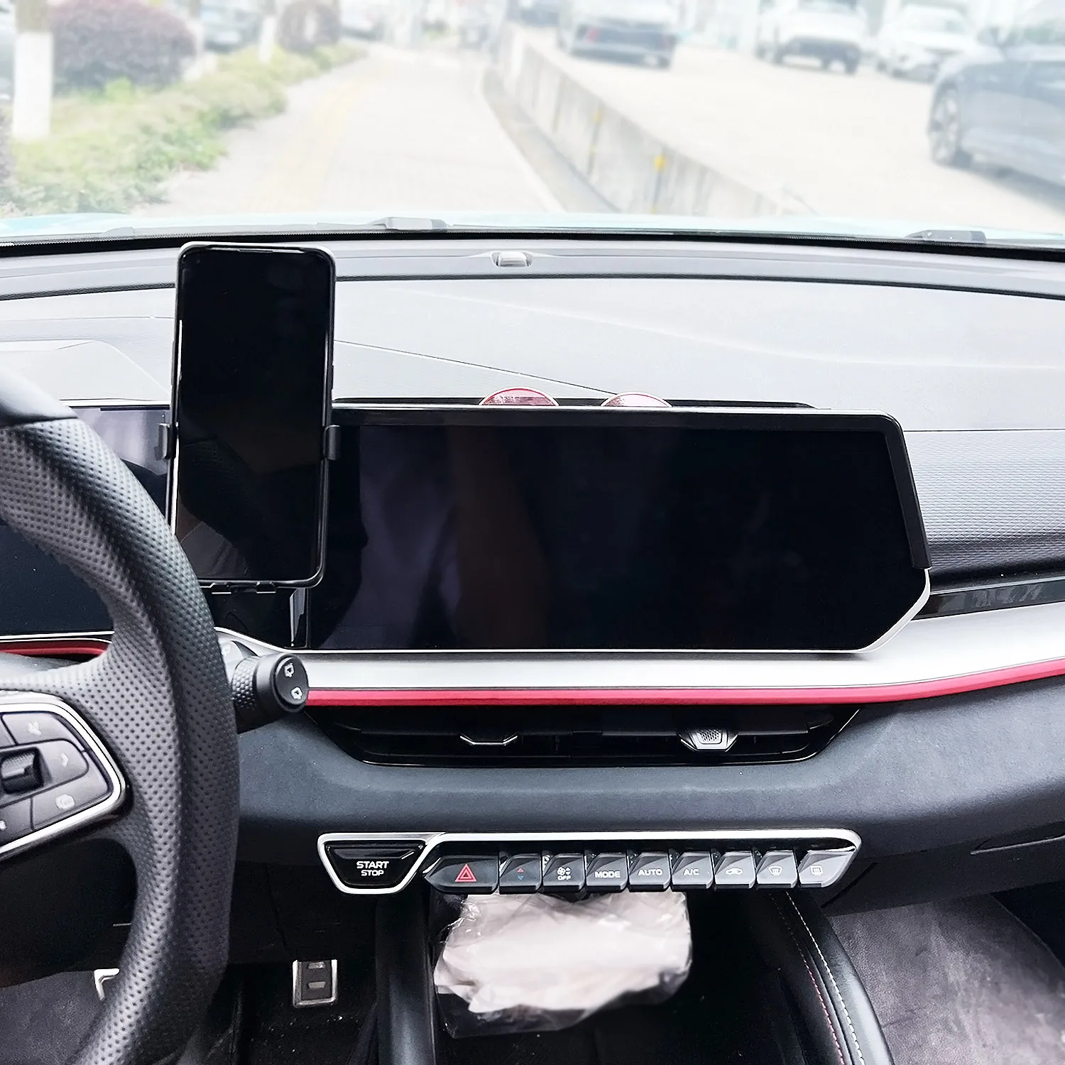 Для Geely Coolray 2023 2024 держатель для телефона с фиксированным основанием Беспроводная