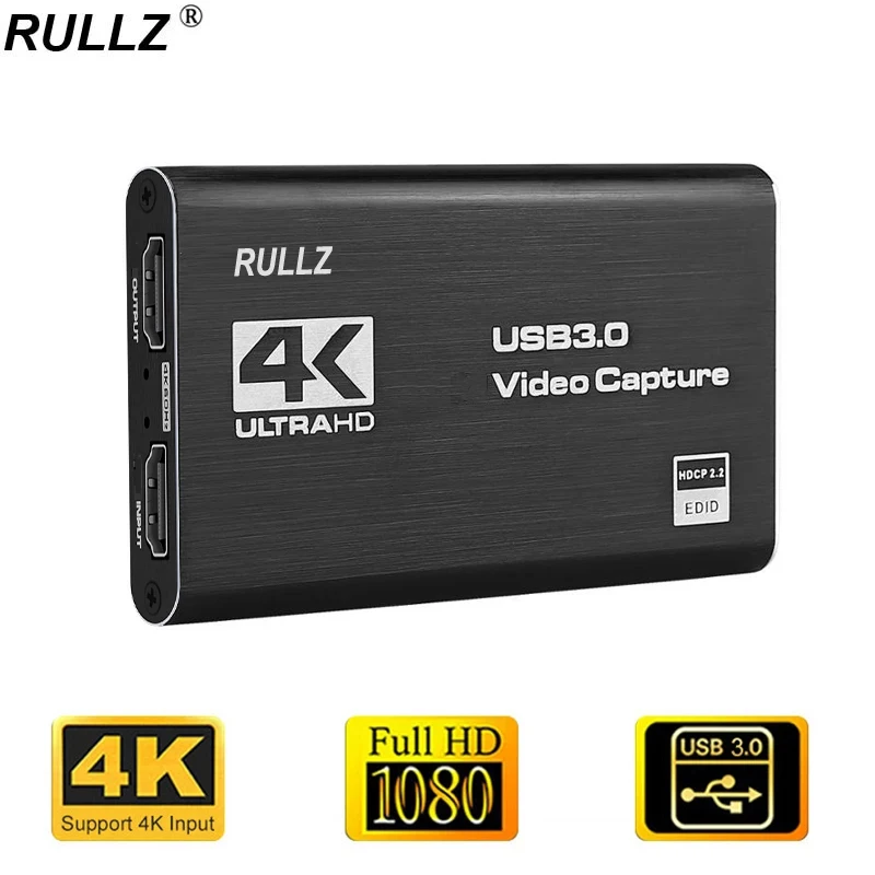 

4K 60hz Loop Video Capture Card USB 3.0 2.0 1080P Game Recording Grabber HDMI-compatible Capture Card PC Live Streaming Device