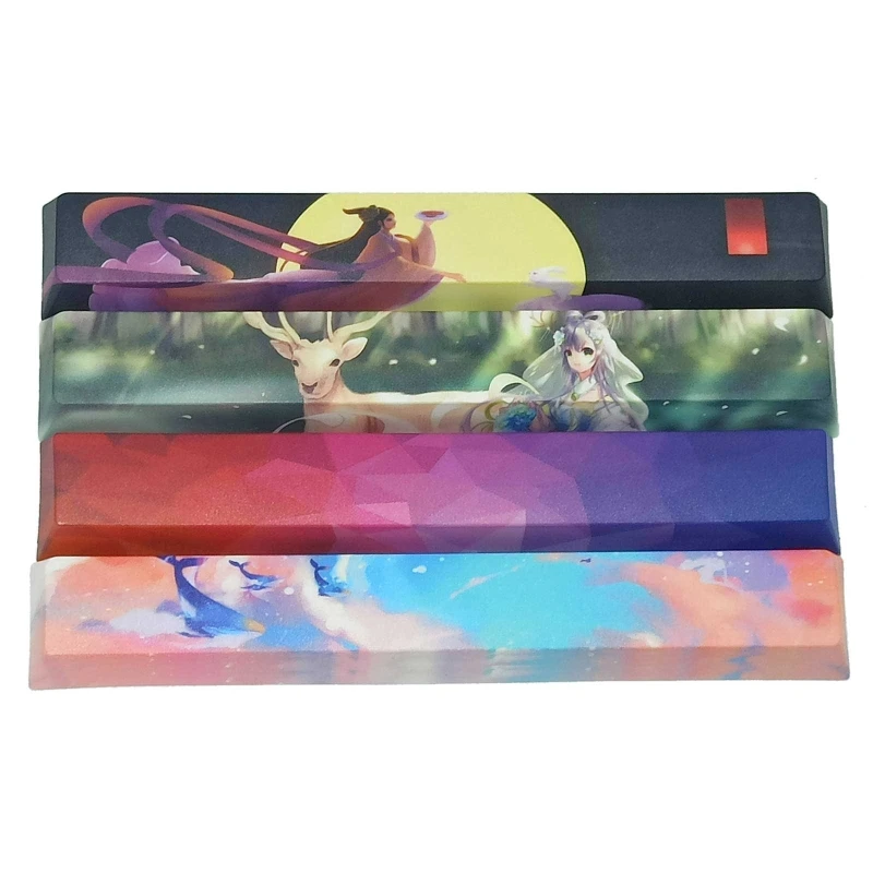 

594A прочная клавиатура PBT 6,25u с космическим колпачком, вишневый профиль, пятисторонняя клавиатура, заменяемая механическая клавиатура Cherry MX