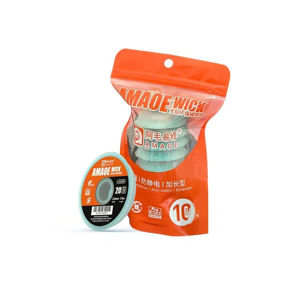 Amaoe 1 5 м средство для удаления фитиля припоя оплетка проволока-присоска флюсовая