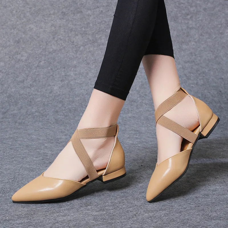 

Женские туфли на плоской подошве с острым носком, бархатные, из флока, кожаные боковые, в римском стиле, женские повседневные туфли, новинка весны-лета 2023