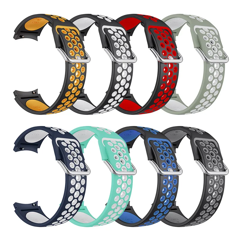 Sports Strap For Samsung Galaxy Watch 4 40mm 42mm / Watch4 Classic 46mm 44mm Replacement Band Curved end Silicone Watchbands