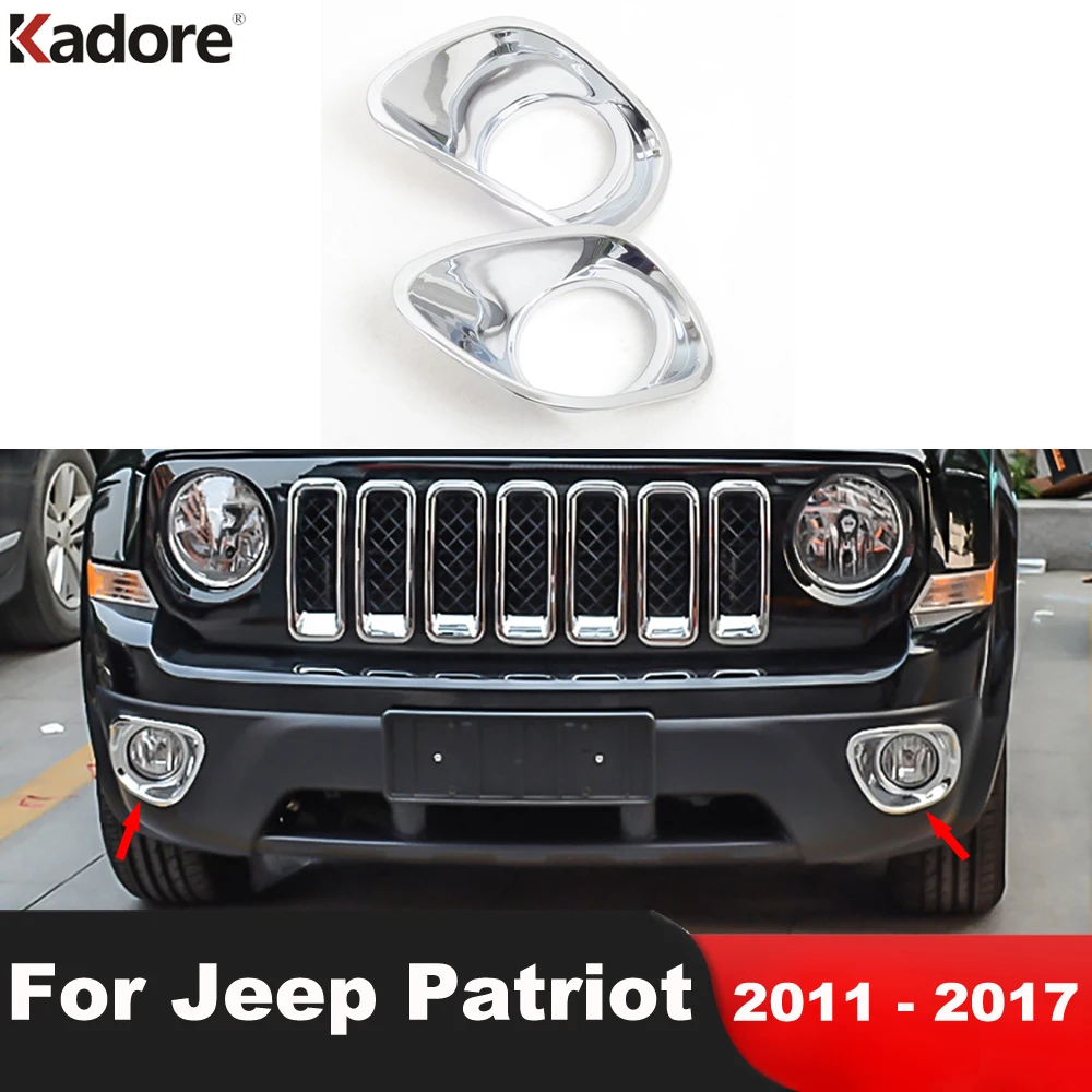 

2 шт., хромированные передние противотуманные фасветильник для Jeep Patriot 2011 2012 2013 2014 2016 2017