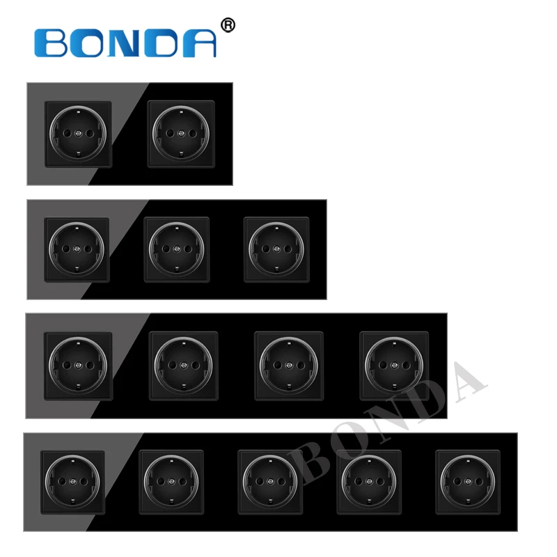 

Новая пористая соединенная розетка питания 16А, розетка, трехслойная Розетка без штепсельной вилки, AC110-250V из закаленного стекла
