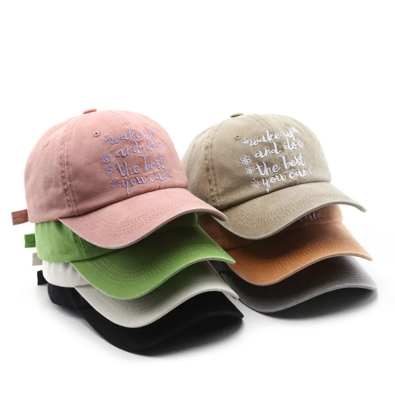 

Японская ретро модная шляпа в стиле минималистичной вышивки, Кепка с козырьком, Хлопковые бейсболки, регулируемые Снэпбэк кепки, Кепка От С...