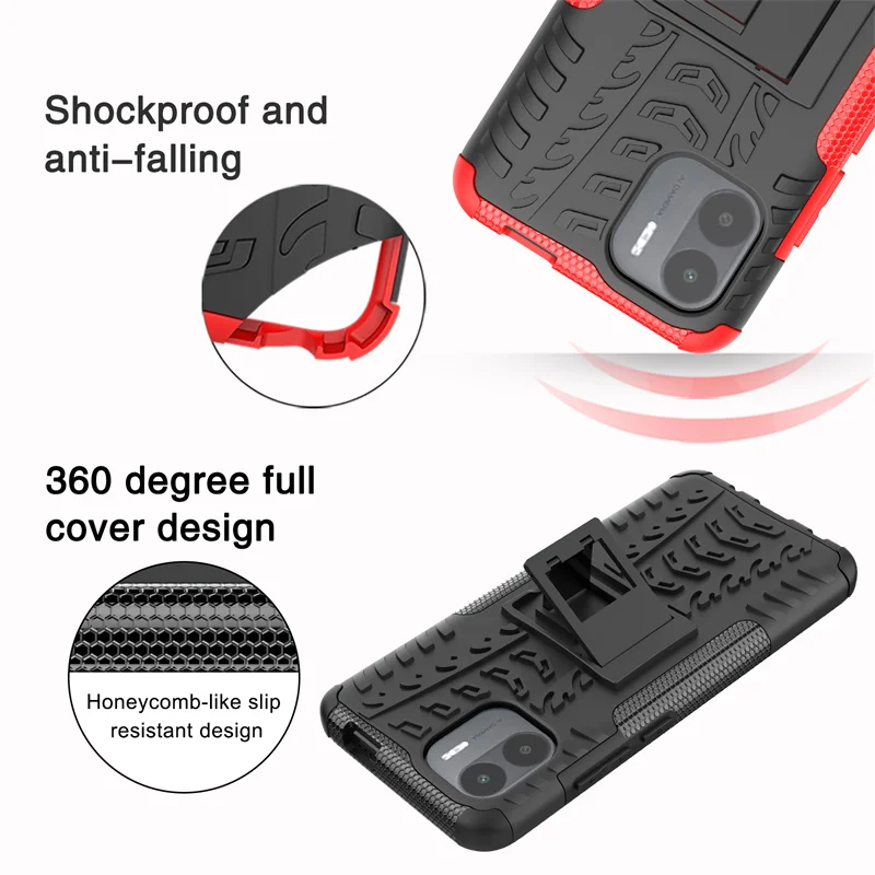 For Redmi A1 Cover Case For Xiaomi Redmi A1 Fundas Coque Shockproof Armor Protective Phone Bumper For Redmi A1