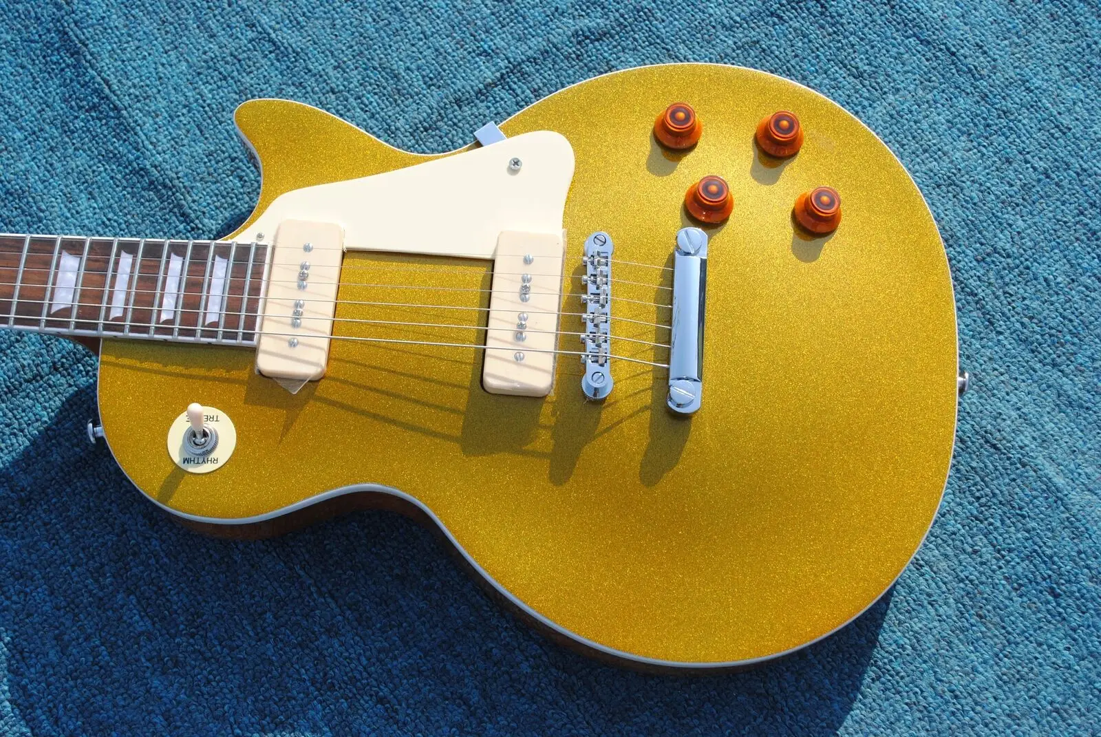 

LP электрическая гитара Goldtop твердый корпус палисандр фингерборд прямая сделка