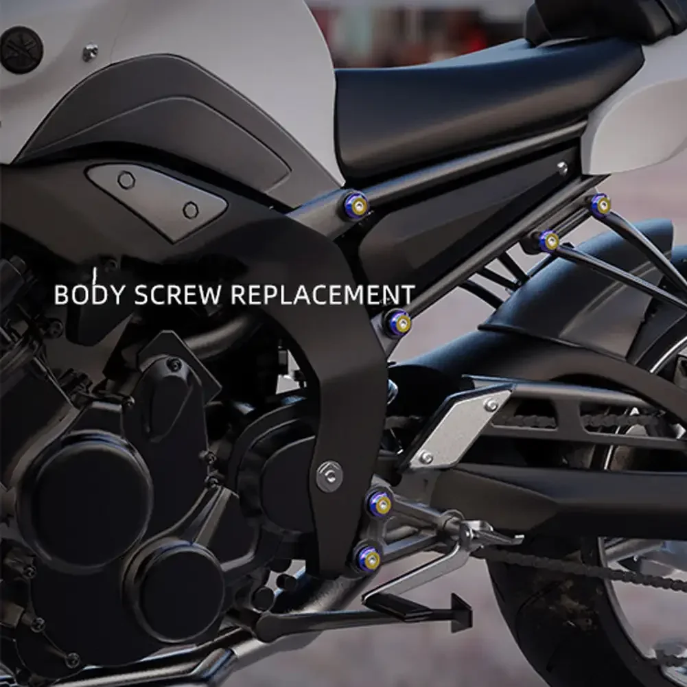 1 шт. винтовая крышка номерного знака мотоцикла с ЧПУ M5/M6 горящая титановая