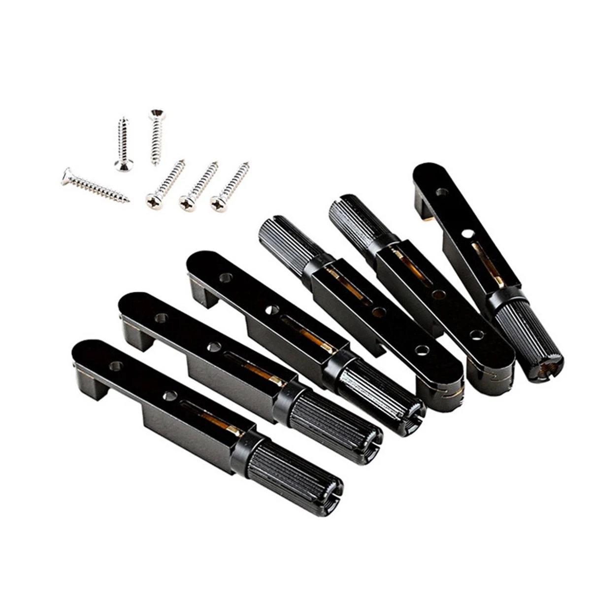 

Черный одноголовый гитарный мост, Безголовый Fanned лад-одиночные фиксированные бриллиантовые мосты для 6-струнной электрогитары