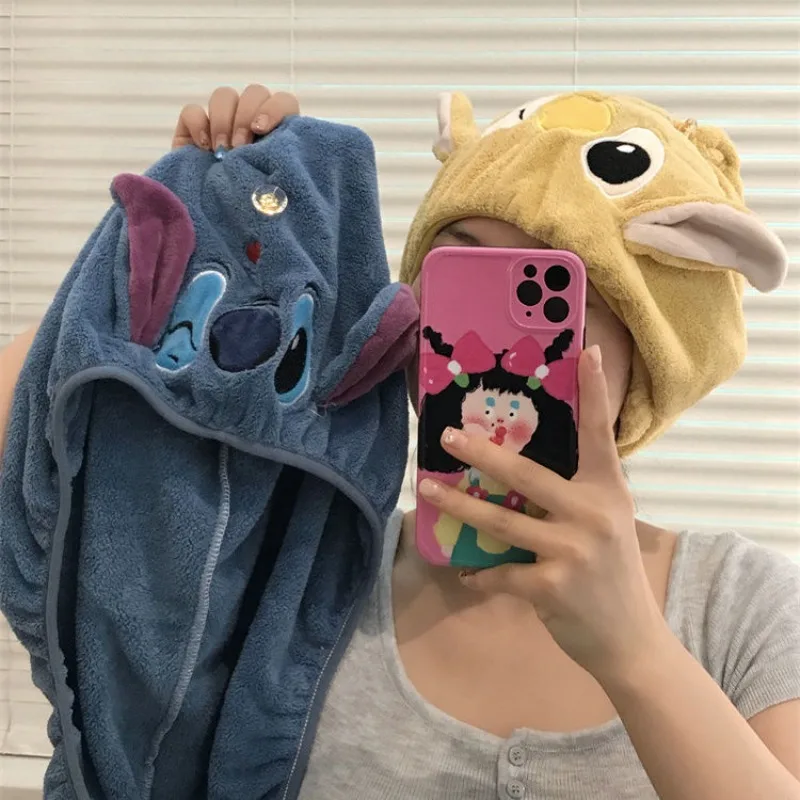 Милая шапочка для сушки волос Disney полотенце из кораллового флиса быстросохнущая