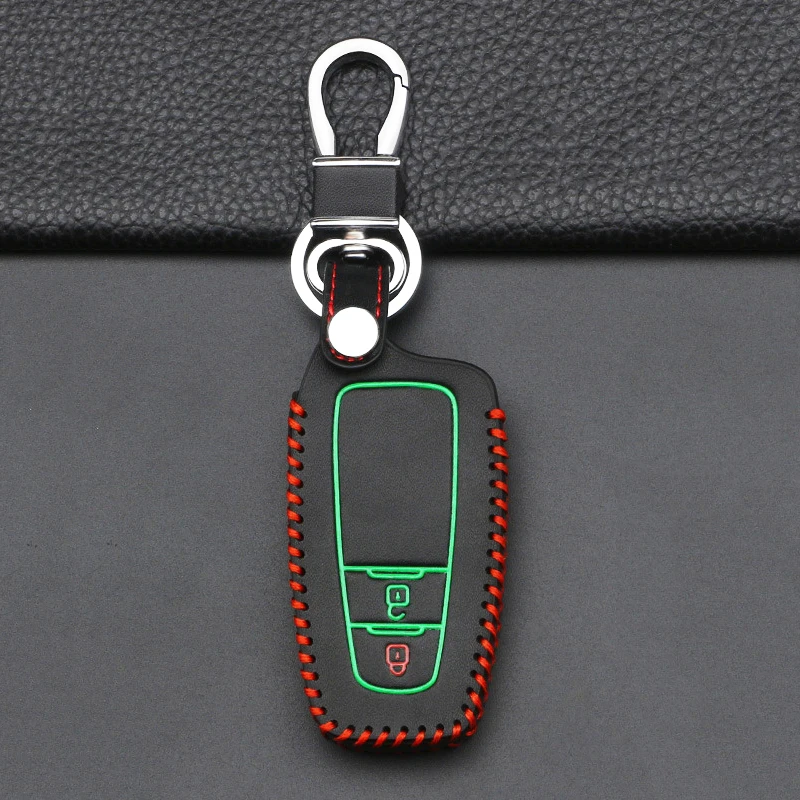 

Fashion Luminous Leather Car Key Case Cover For Toyota Prius Camry Corolla CHR C-HR RAV4 Land Cruiser Prado Keychain Accessories