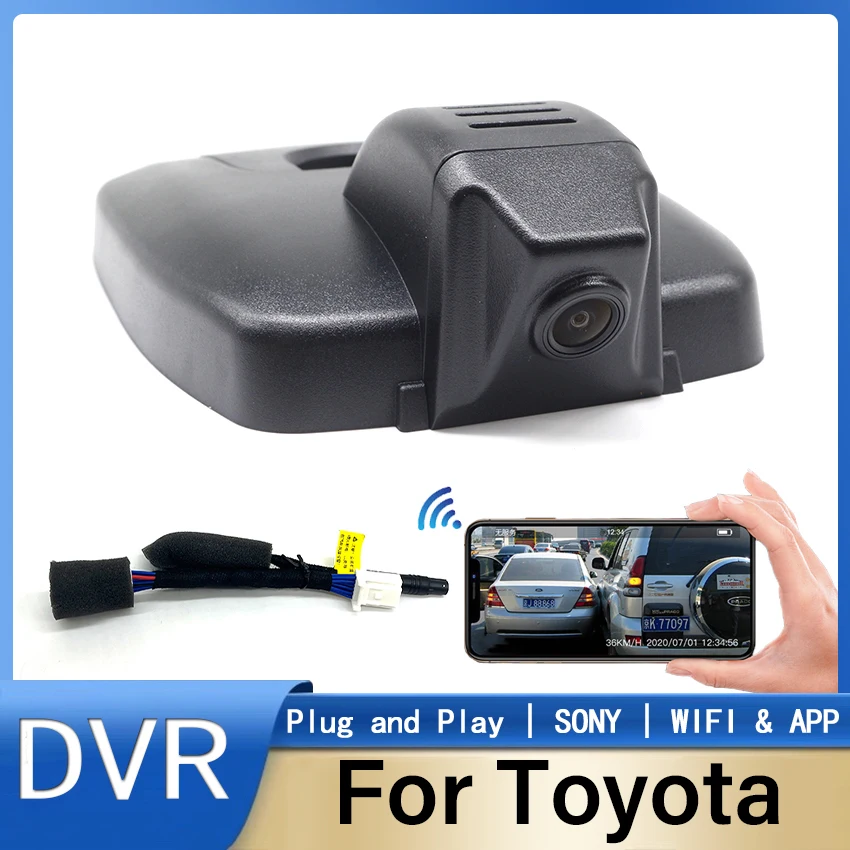 New! Plug and play Wifi Special Car DVR Dash Cam Camera Video Recorder Original For Toyota Highlander Crown Kluger 2022 HD 1080P