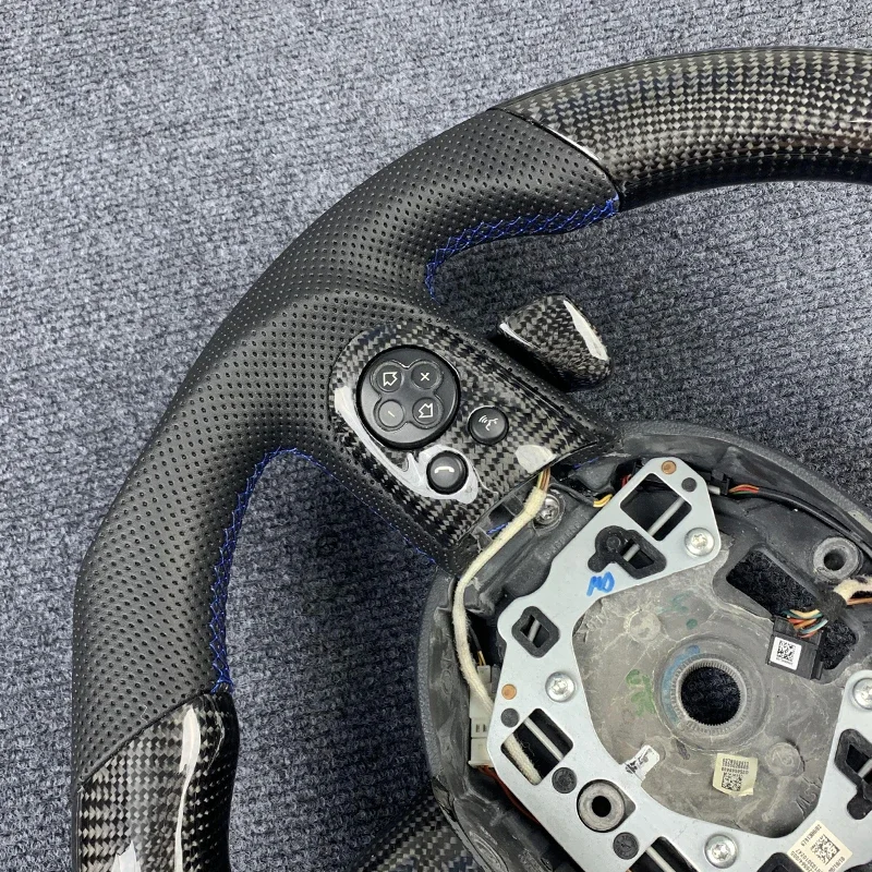 Фото Для MINI Cooper S R56 R58 R57 R61 R59 JCW руль из углеродного волокна перфорированная кожа на заказ №4