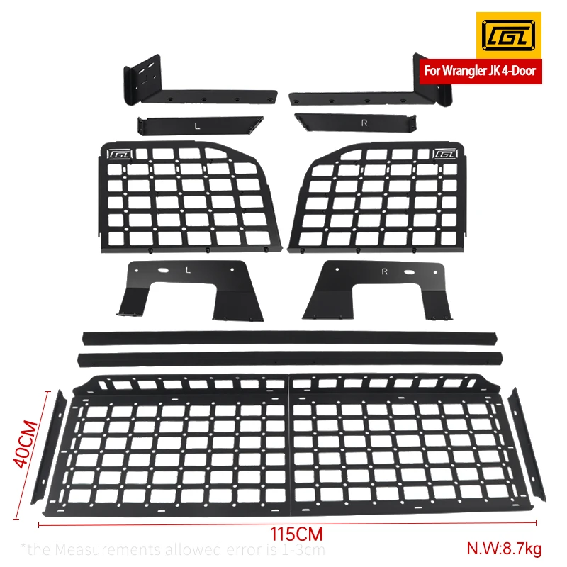 

Для Jeep Wrangler JK 4-дверный Hardtop 2007-2017 аксессуары, панель для хранения, задний багажник автомобиля, стойка для мусора, Стайлинг автомобиля