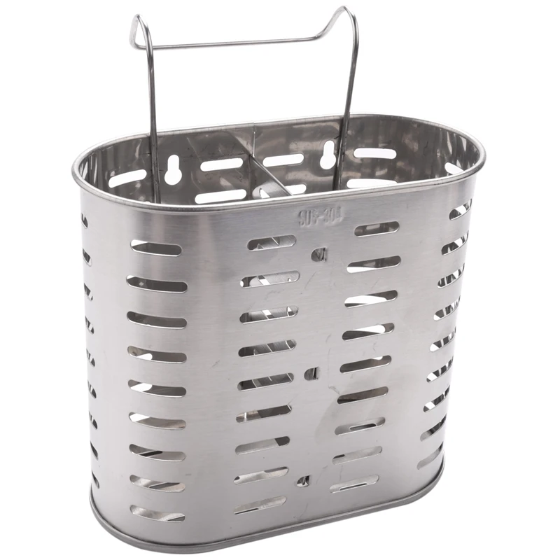 

Подвесные палочки для еды из нержавеющей стали/ложка/вилка/корзина для ножей, подвесной вертикальный Слив для хранения столовых приборов