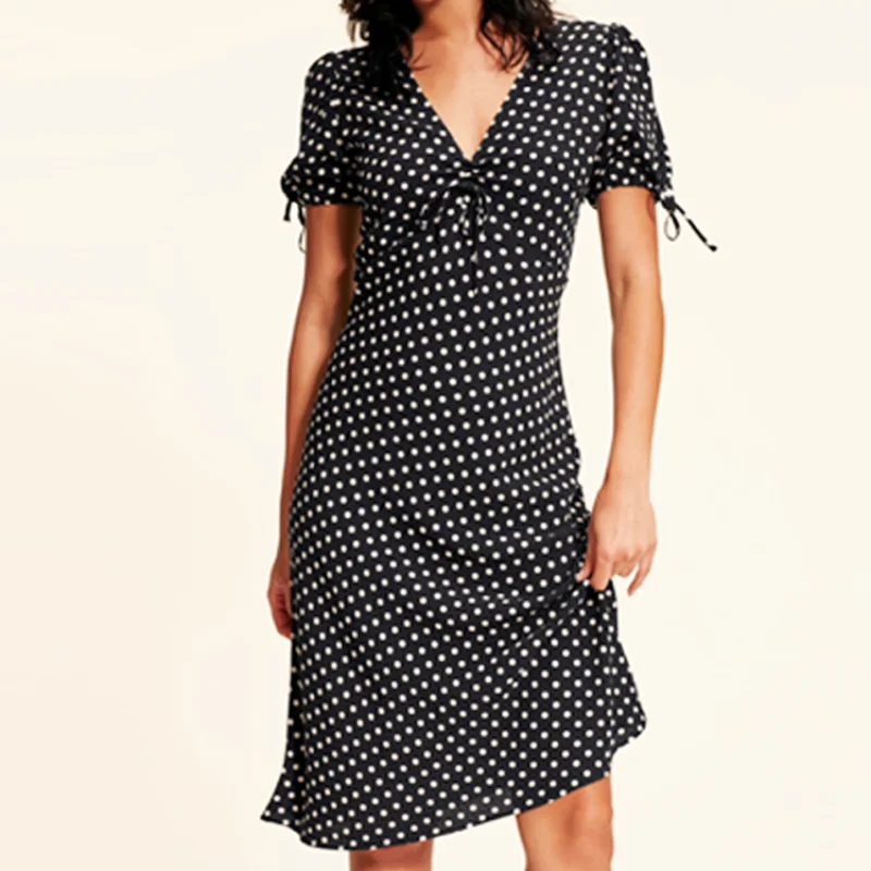 

Dress Polka Dot Casual Sweet Cute V-neck Dress for Women In Summer