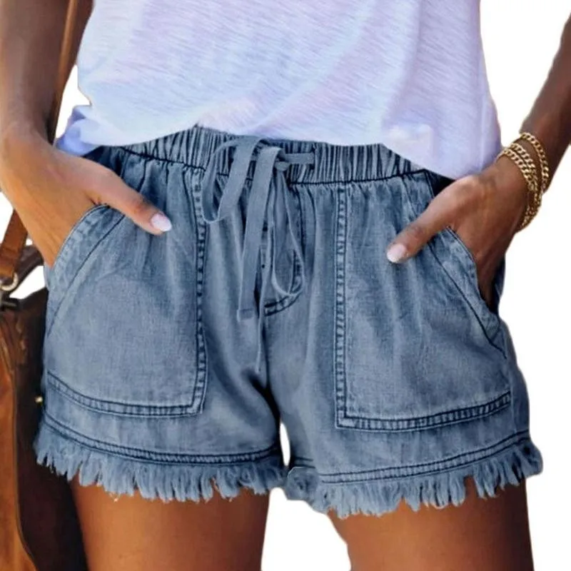 

High Waisted Shorts Jeans Plus Size Summer Women's Denim Shorts Large Size XXL For Women Short Pants Women Plus Size