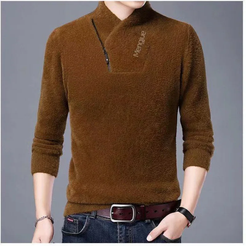 

URSPORTTECH Sweater Men Oversized Knit Pull Homme Male Knitted Sweater Pullover Jumper Harajuku Casual Streetwear Men Sweaters
