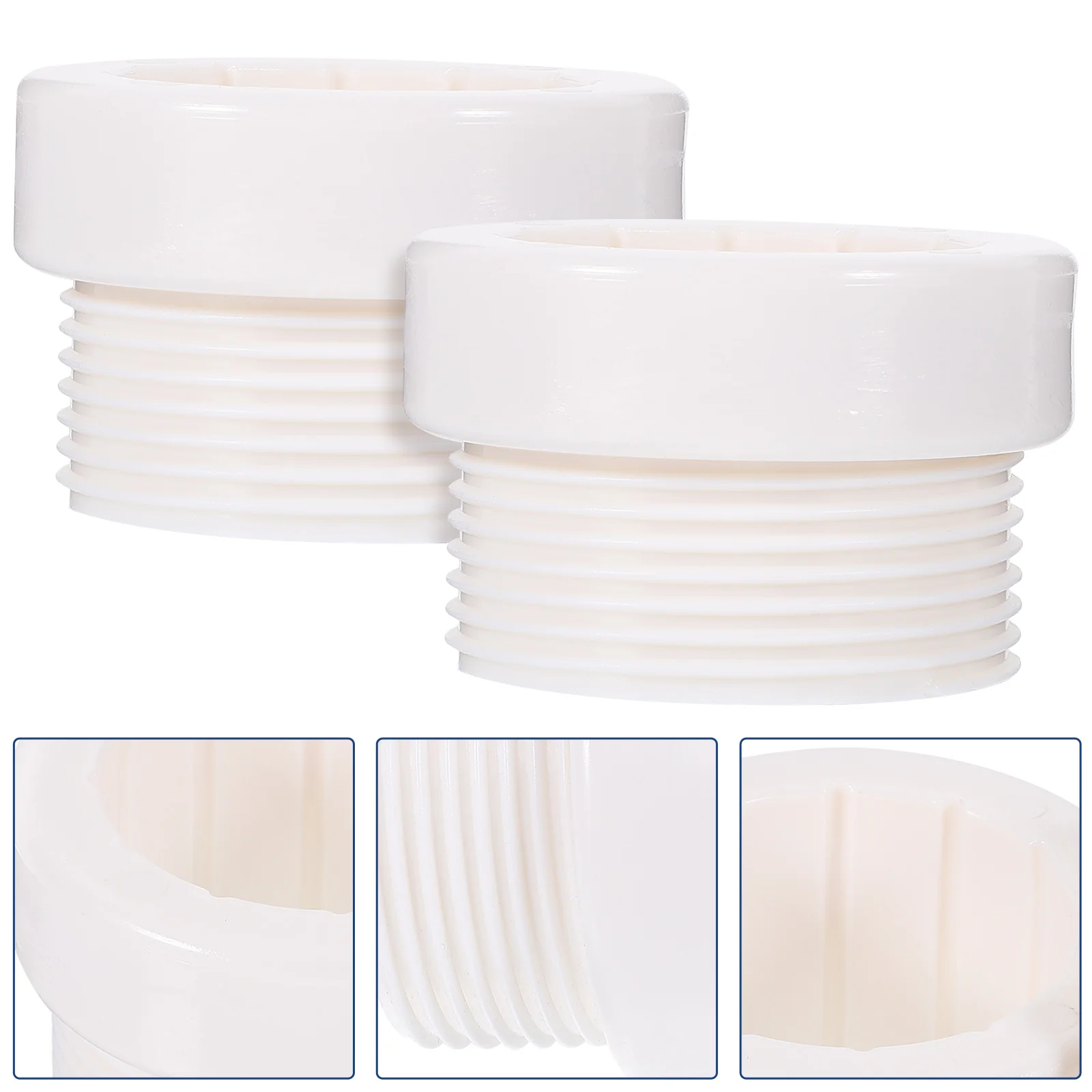 

2 Pcs Umbrella Pole Plug Ins Umbrellas Insert Outdoor Plastic Pool Stabilizer Adapter