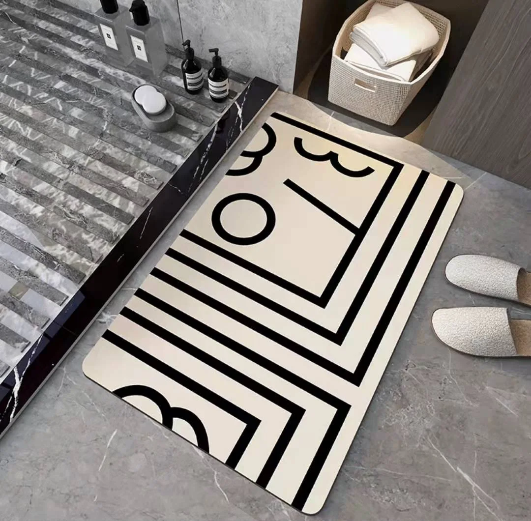 

Bath Mat Diatom Mud Floor Rug Bathroom Absorbent Pad Non-slip Mat Entry Door Foot Mat Carpet Door Mat Entry Door