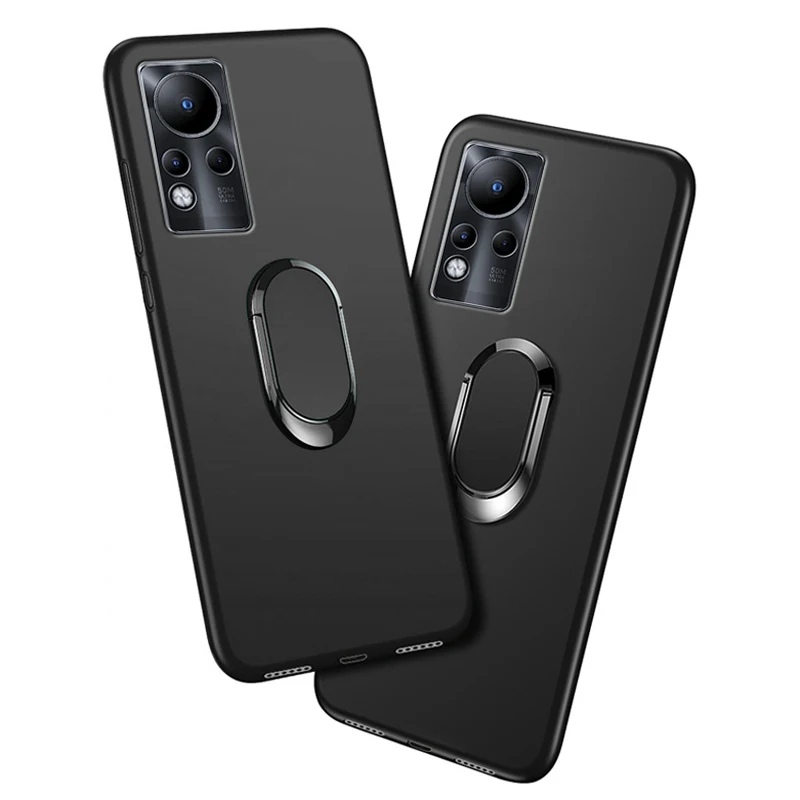infinix note 11 case 6 71 red black blue finger ring 360 degree rotation soft silicone funda for infinix note 11 phone cover free global shipping