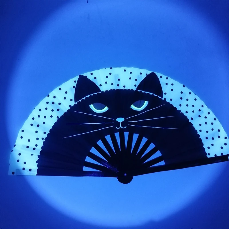 1 шт. таинственный ручной складной музыкальный веер Модный стильный для танцев