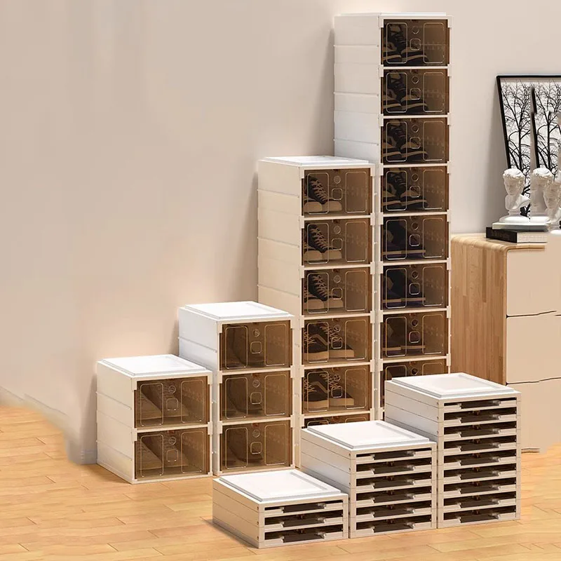 Складная пластиковая подставка для обуви узкие тапочки дизайнерская