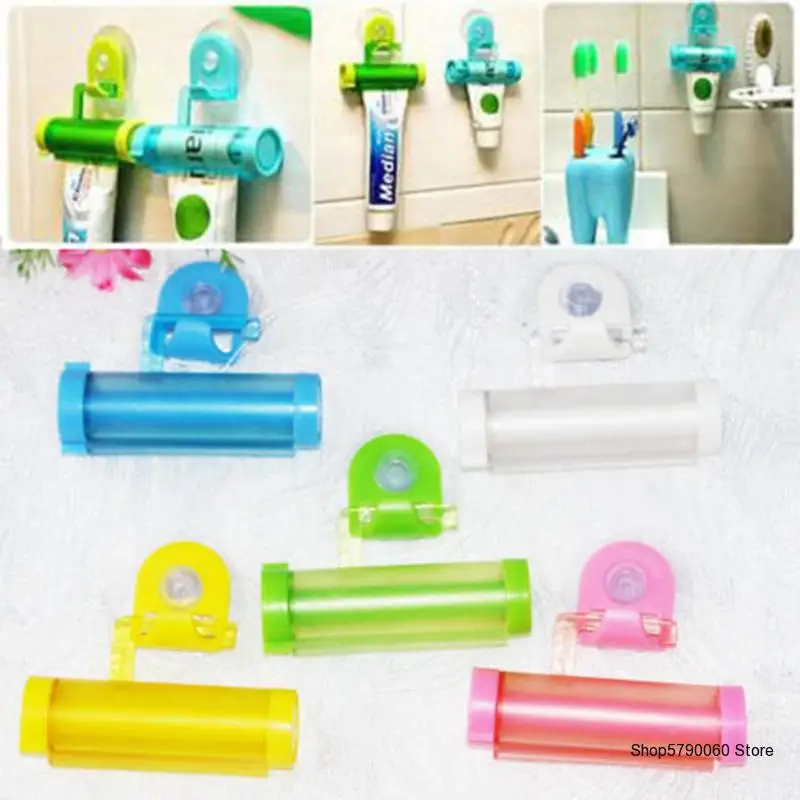 

New Creative Rolling Squeezer Toothpaste Dispenser Tube Sucker Hanging Holde Distributeur Dentifrice Bathroom Accessories