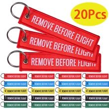 20Pcs Keychain Remove Before Flight Aviation Gifts Tag Keychains for Motorcycles and Cars Key Fobs Chain Keychain Jewelry