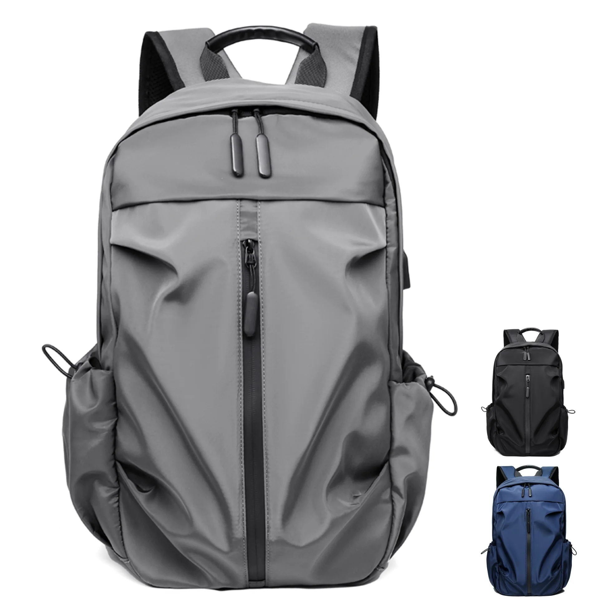 

Рюкзак мужской большой вместимости, легкий Водонепроницаемый дорожный портфель для компьютера, деловая простая школьная сумка для отдыха