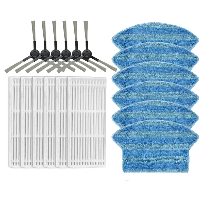 

For -Midea I2 VCR03 Robotic Vacuum Cleaner Spare Part Hepa Filter Side Brush Mop Cloth Rag Kit Replacement Accessory