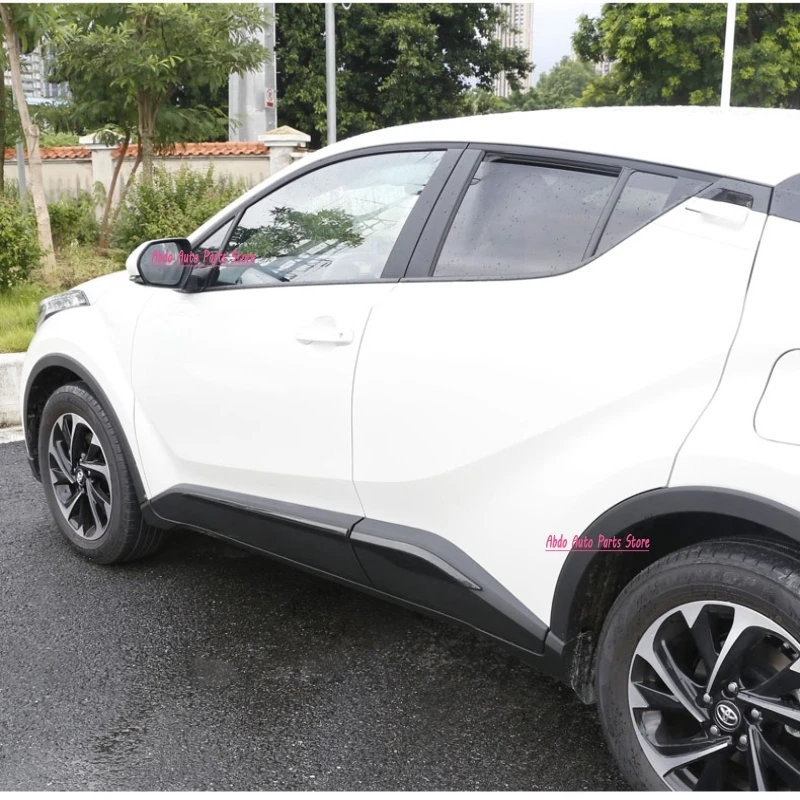 Фото Накладки на пороги ABDO для Toyota CHR C-HR XA10 2018-2022, хромированные, из АБС-пластика, аксессуары для тюнинга №5