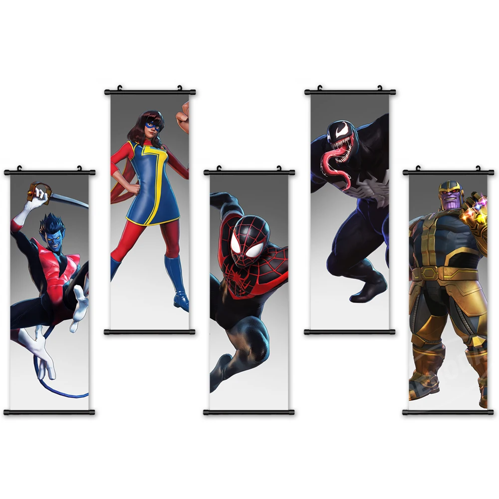 

Wall Art Spider Man Hanging Painting Marvel Poster Canvas Print Venom Picture Movie Home Decoration Scroll Bedside Background