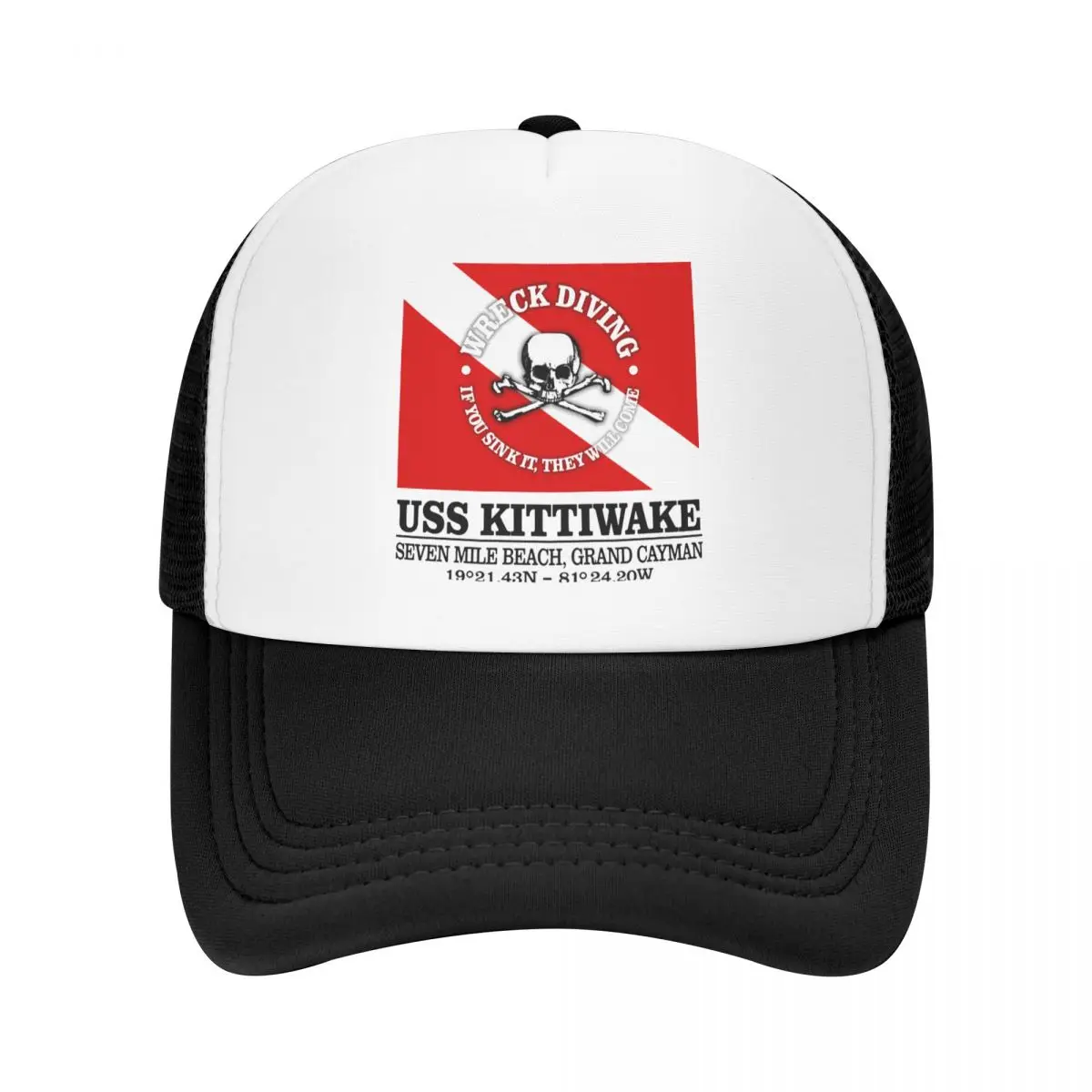 

Персонализированная USS Kittiwake, бейсболка для подводного плавания, для улицы, регулируемая, для дайвинга, головной убор, летняя бейсболка s