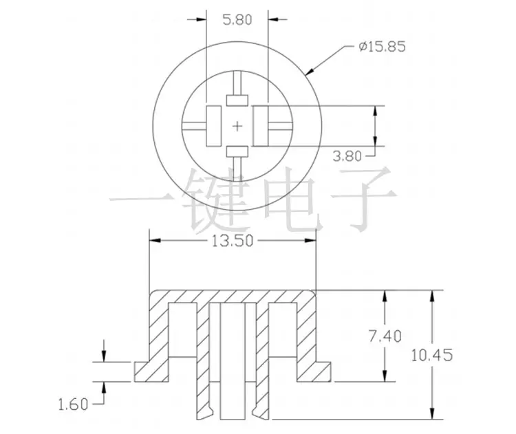 Круглая кнопка A24 красная синяя B3F-4055 подходит для кнопочного переключателя с