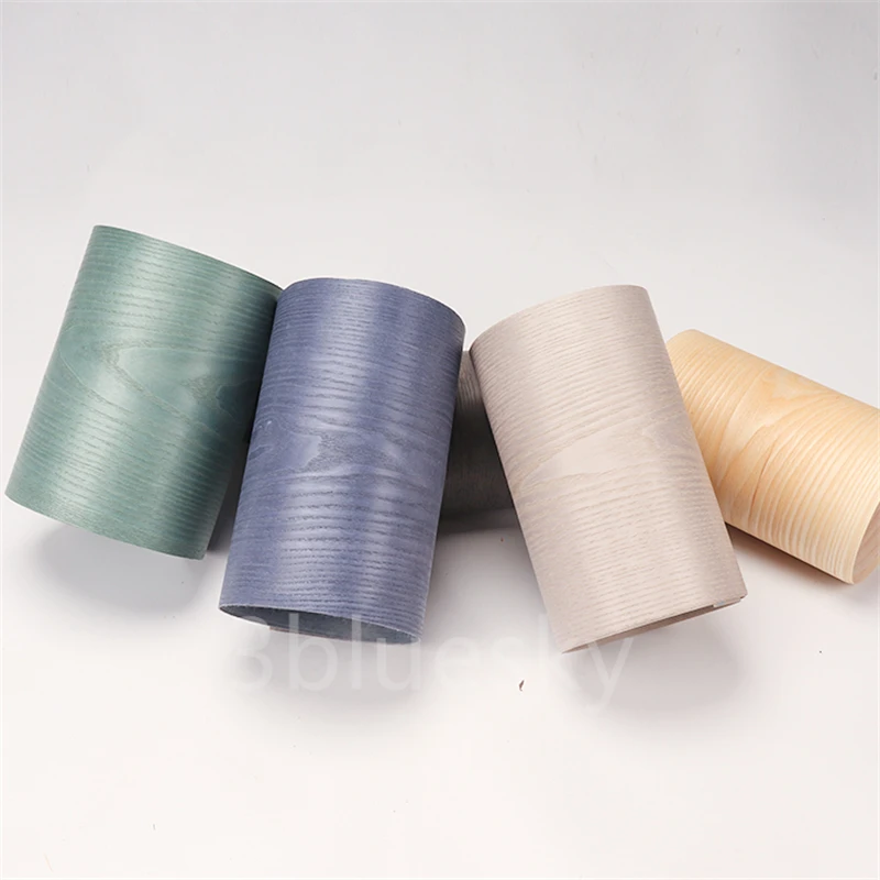 Натуральный деревянный шпон окрашенный белый ясень для мебели около 20x250 см 0 25 мм