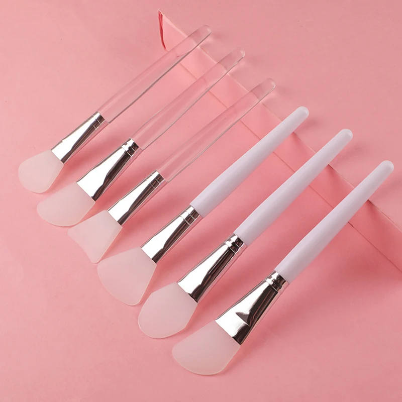 5pcs Professional Silicone Mask Brush DIY Home Salon Silicone Facial Mud Blending Brush for Skin Care Reusable Cosmetic Kit Tool
