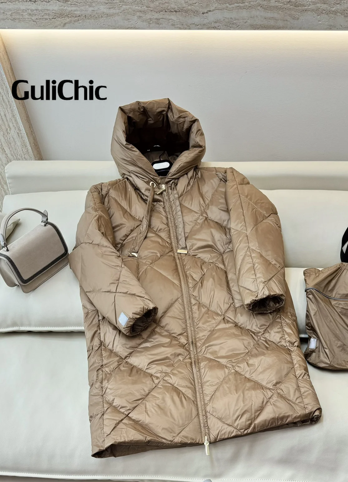 9 13 GuliChic 2024 новые женские модные толстые теплые парки из 90% белого гусиного пуха с