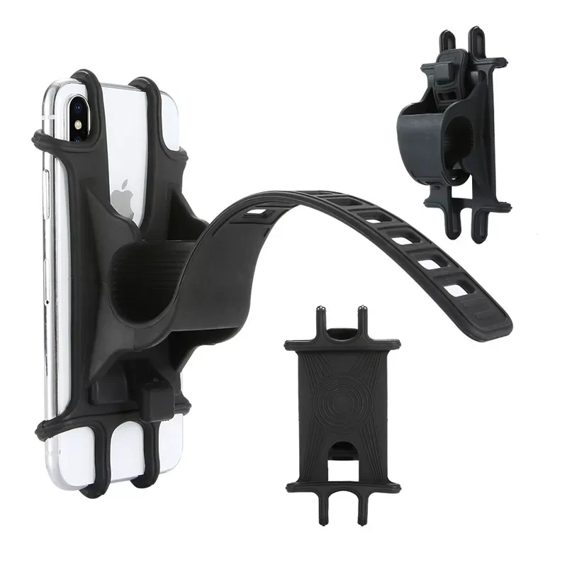 

Universal Bicycle Mobile Phone Holder Motorcycle Bike Handlebar Stand Mount Bracket Silicone Mount Phone Holder For iPhone
