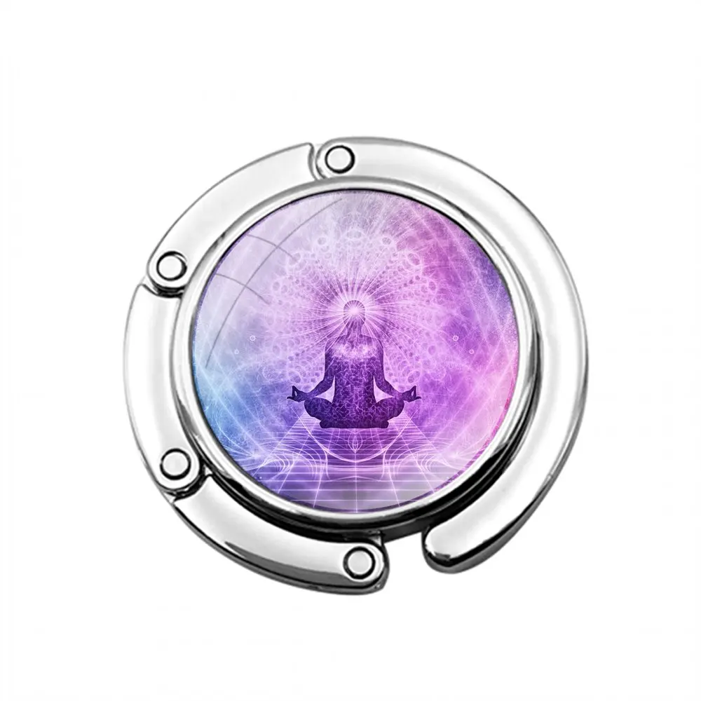 Кошелек-крючок с мандалой и чакрами складной декоративный крючок для женского