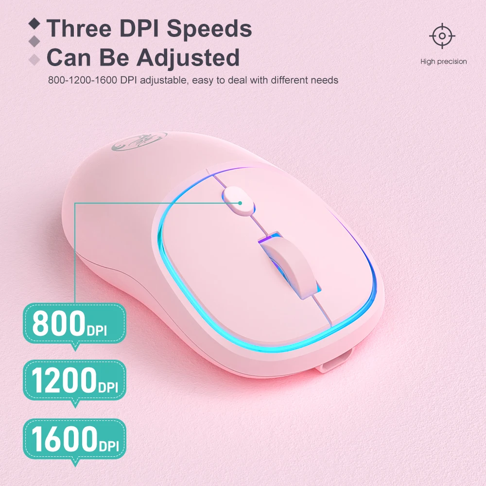 iMICE W-618 USB 2,4 ГГц Беспроводная мышь Регулируемая 1600 точек на дюйм 4 кнопки Беспроводная мышь для ПК Android Настольный ноутбук Компьютер с Windows (art.: 3920cae09df48) - 3920cae09df48