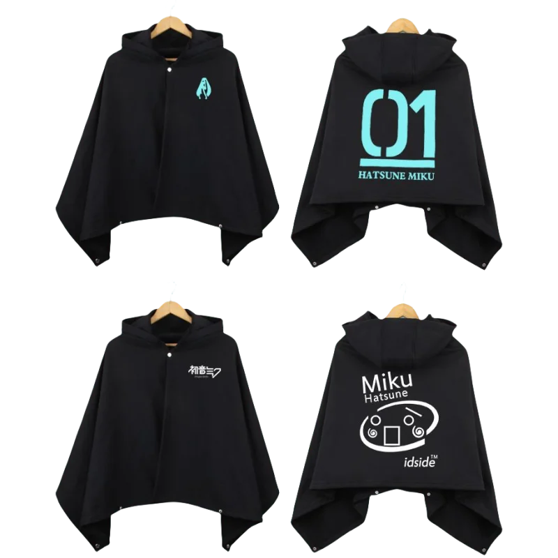 

Bandai anime series Hatsune Miku peripheral cloak children's two-dimensional autumn and winter hooded cute cloak cloak skirt