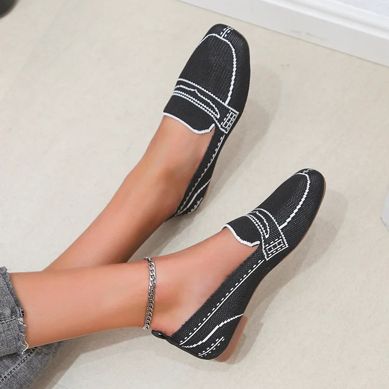 New Slip-on Loafers Women Shoes Ballet Flats Woman Shoes Ladies Soft Bottom Boat Shoes Large Size 42 Fashion Sneakers Casual
