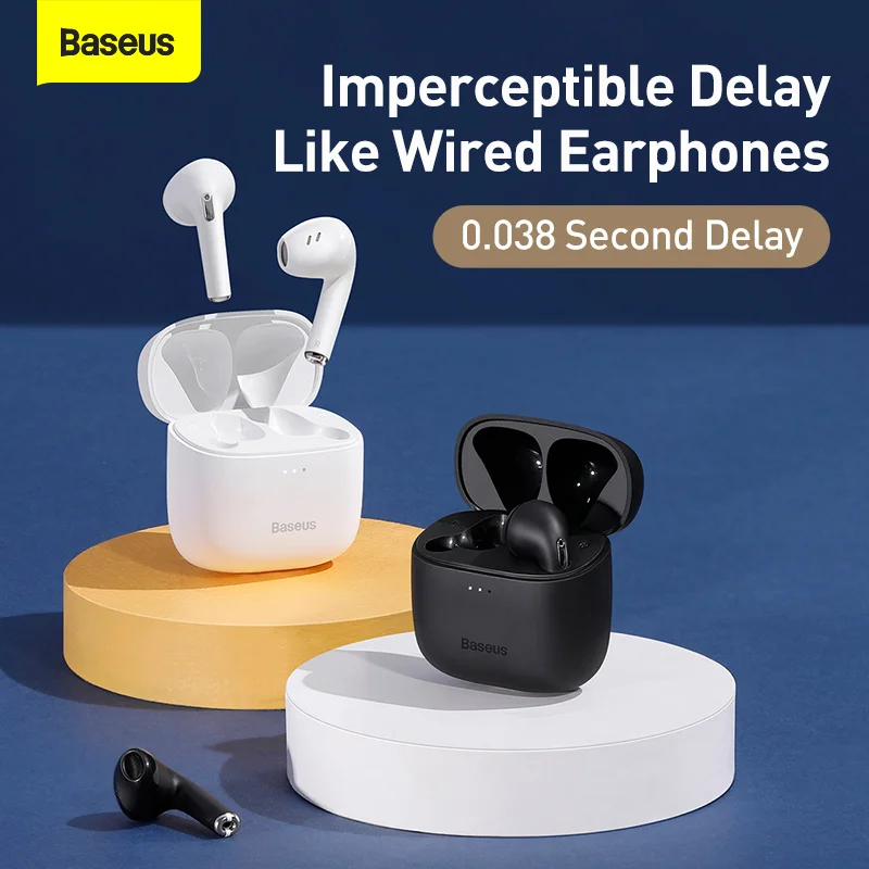 

Baseus True Wireless Bluetooth Earphones TWS Headphones 5.0 Stereo HD Talking Auriculares For iPhone 12 13 pro Huawei Earphones