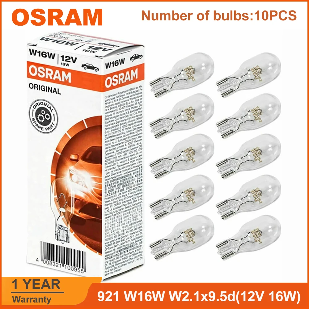OSRAM 921 W16W W2.1x9.5d Стандартный поворотный сигнал автомобиля фонарь заднего хода 12 В 16
