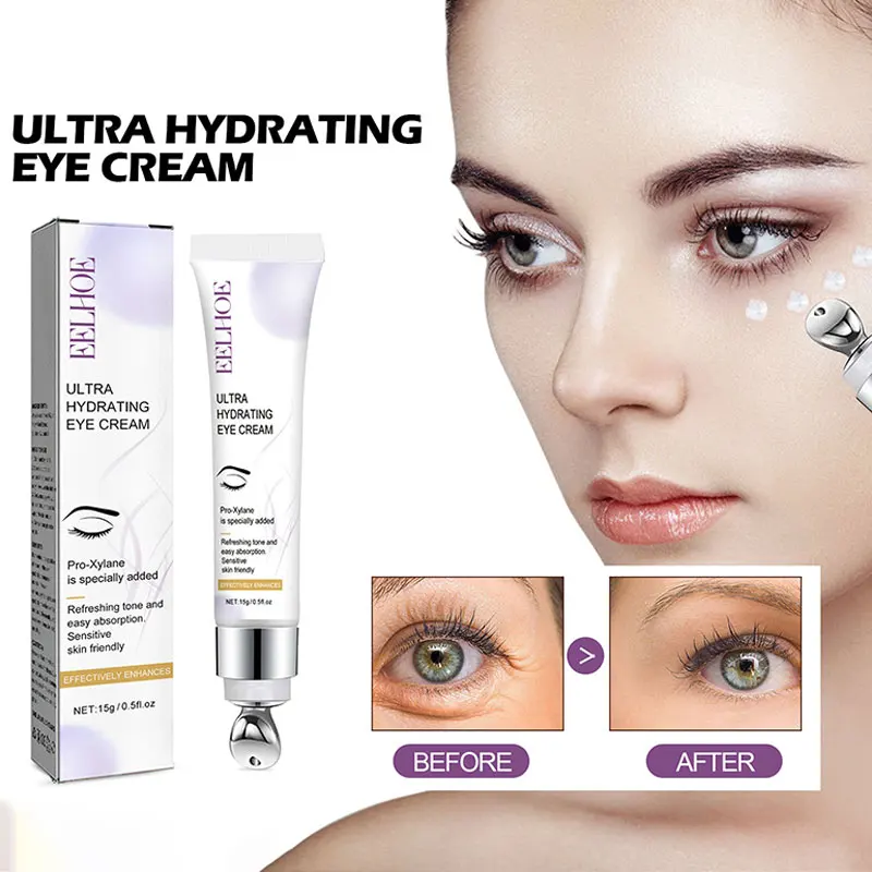 

EELHOE Peptide Nourish Eye Cream Removal Fade Fine Lines Anti-aging Moisturizing Lift Collagen Boost Roller Massage Eye Serum